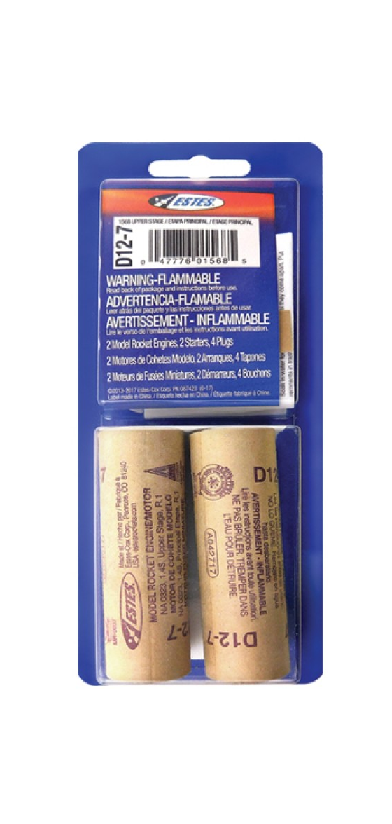 Products :: Rockets :: Rocket Motors :: Estes - D12-7 Model Rocket ...